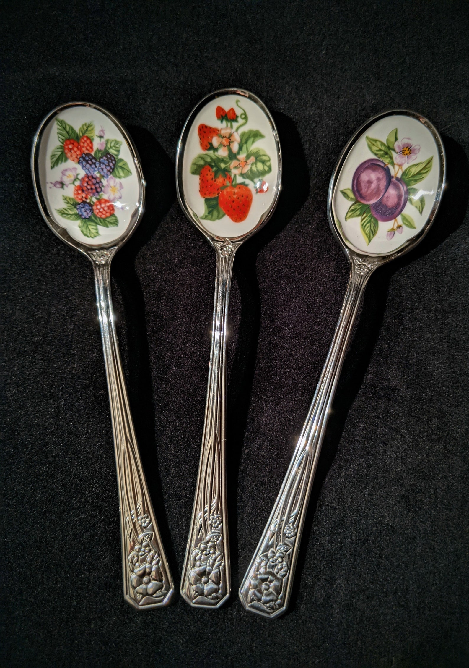 Vintage Avon Collectible Spoons Set of 3 with Holder / Etsy