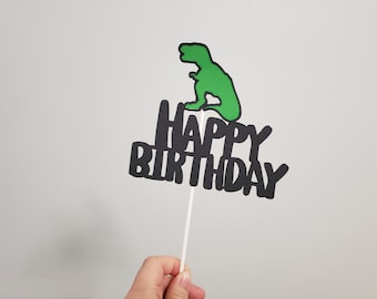 Birthday Cake Topper, Boys Birthday Cake Topper, Cake Topper , Dinosaur cake topper