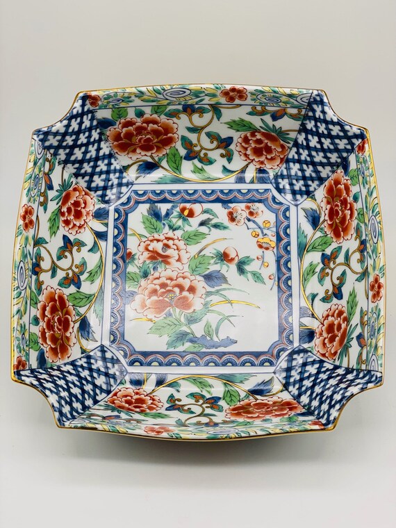 9” Square Vegetable Bowl China Garden
