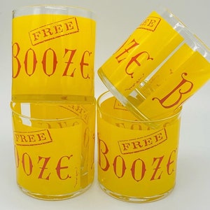 Signed Morgan “Free Booze” Glasses - set of 4