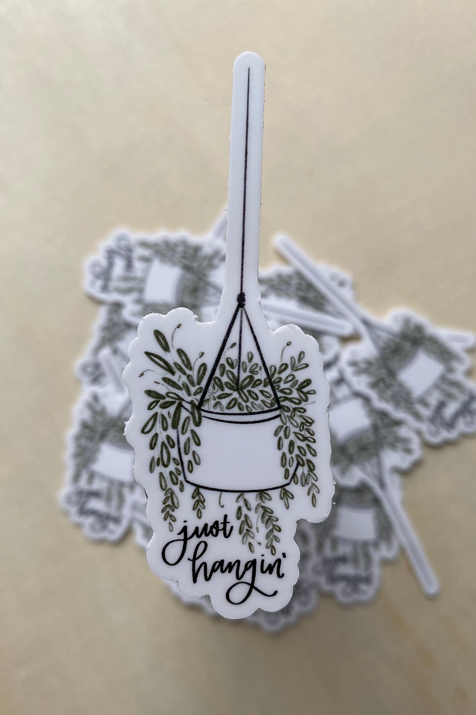 Just Hanging Sticker Larger Etsy