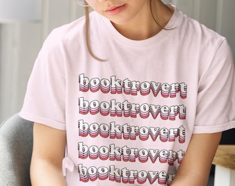 Booktrovert Shirt, Books Shirt, Books Tee, Book tshirt, Bookish Shirt, Book Lover Shirt, Book Club Shirt, Booktok Merch, Library Shirt
