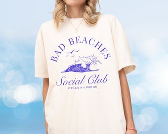 Bad Beaches Social Club Coconut Girl shirt ocean inspired style coconut girl clothes retro beachy shirt beachy shirts surfer girl aesthetic