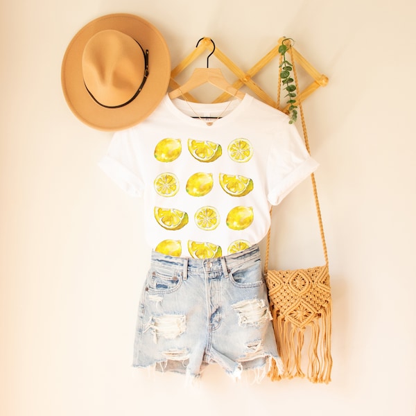 Lemon Shirt Fruit Shirt Botanical Shirt Cottagecore Shirts Vegan Clothes