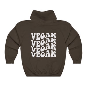 Vegan Hoodie Vegan AF Vegan Clothes Forest Hoodie Vegan Sweatshirts Plant Based Herbivore Vegan Activism Oversized Hoodie image 5