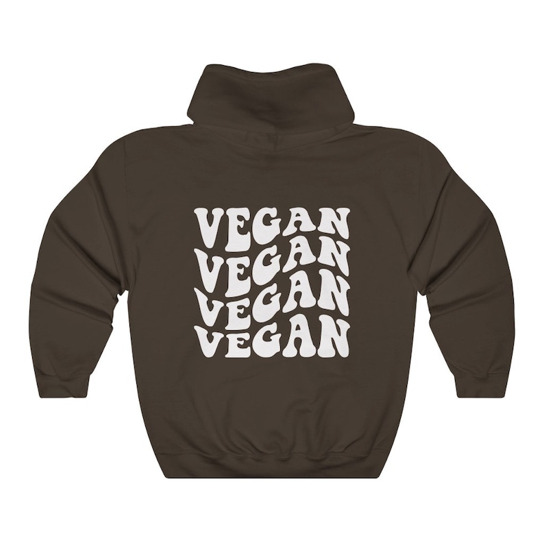 Vegan Hoodie Vegan AF Vegan Clothes Forest Hoodie Vegan Sweatshirts Plant Based Herbivore Vegan Activism Oversized Hoodie image 5