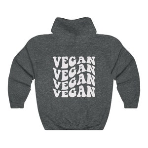 Vegan Hoodie Vegan AF Vegan Clothes Forest Hoodie Vegan Sweatshirts Plant Based Herbivore Vegan Activism Oversized Hoodie image 4