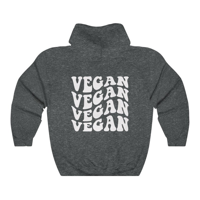 Vegan Hoodie Vegan AF Vegan Clothes Forest Hoodie Vegan Sweatshirts Plant Based Herbivore Vegan Activism Oversized Hoodie image 4