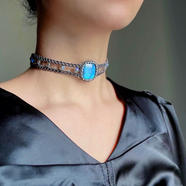 Labradorite choker necklace Clearance