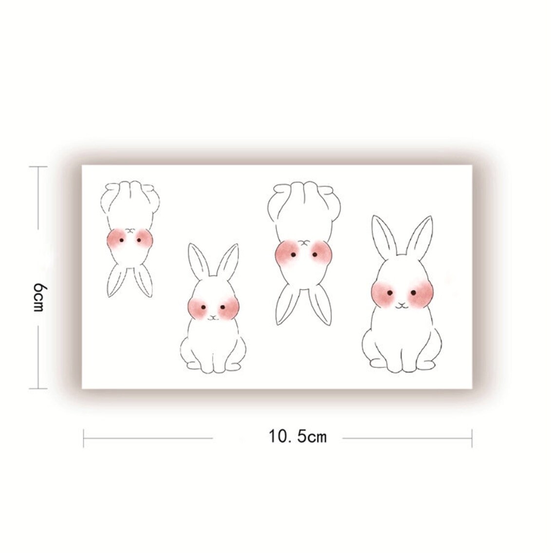 Rabbit Temporary Tattoo Rabbit Moon Tattoo Animal Rabbit Etsy