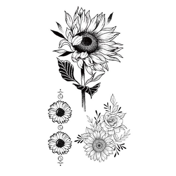 Sunflower Tattoo - Etsy