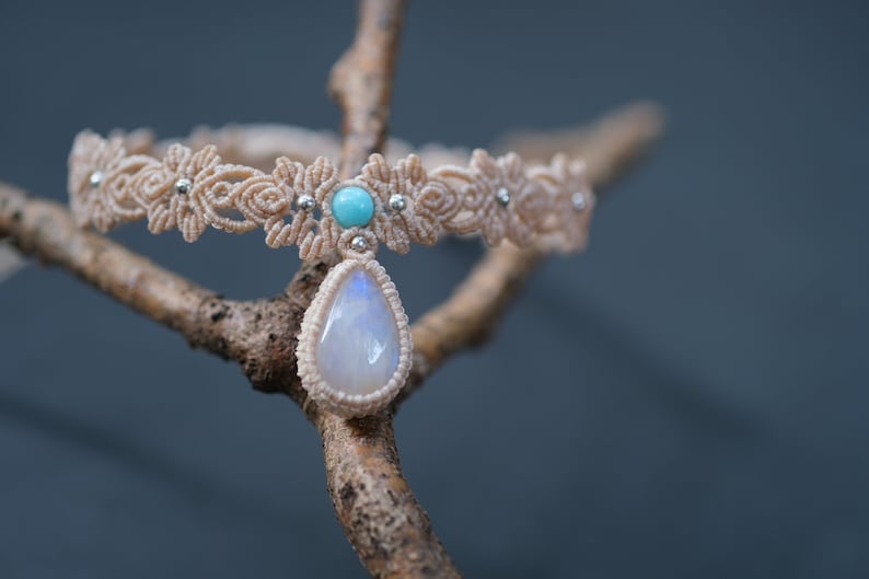 Moonstone Necklace Moonstone Jewelry Moonstone Choker Etsy