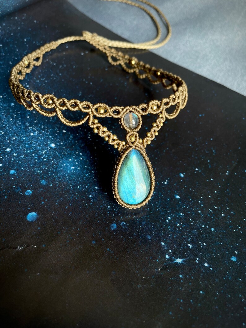 Labradorite choker necklace Clearance