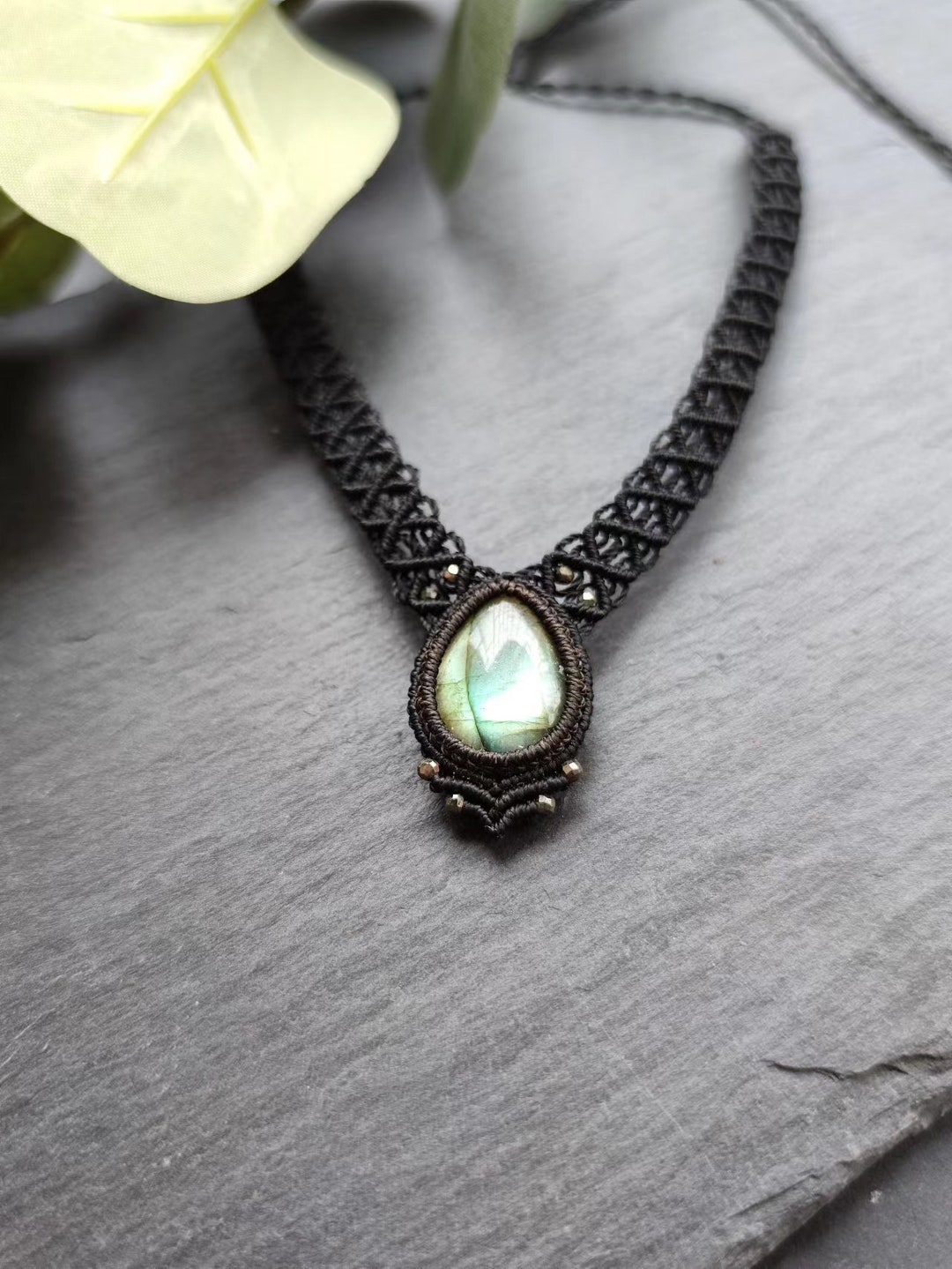 Labradorite choker necklace Clearance