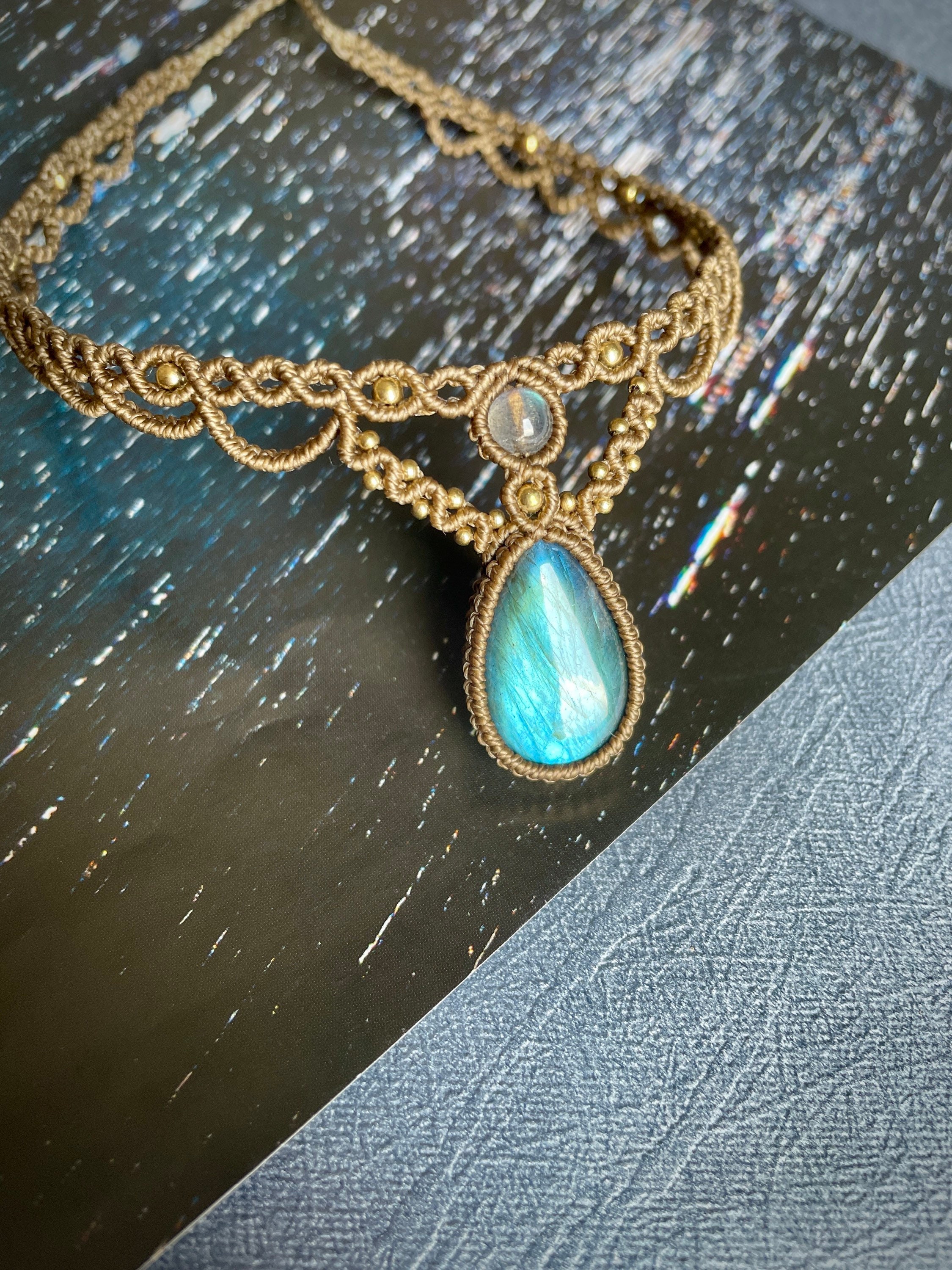 Labradorite choker necklace Clearance
