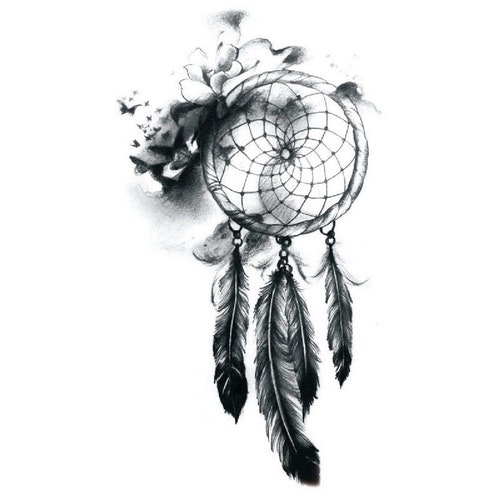 Floral Dreamcatcher Temporary Tattoo - Etsy