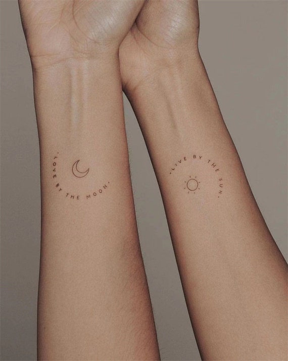 Temporary Tatoo Tiny Tattoos Sun Tattoos Star Tattoos Moon Etsy Canada