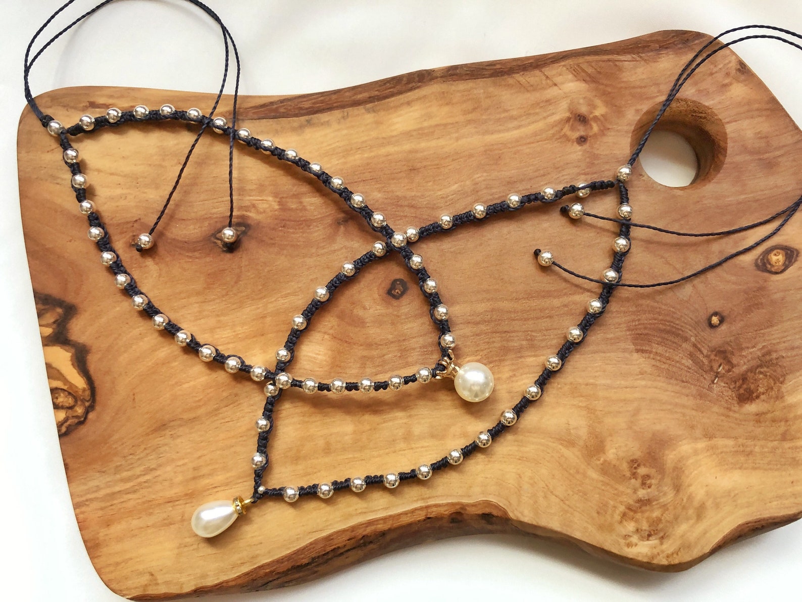 Que Es Una Gargantilla N-14 Gargantilla gargantilla macrame hecho a mano collares | Etsy