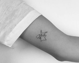 Pikachu Tattoo Etsy