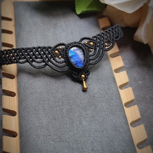 Labradorite healing crystal choker, Labradorite birthday stone necklace, wedding Crystal labradorite necklace, birthstone labradorite gift