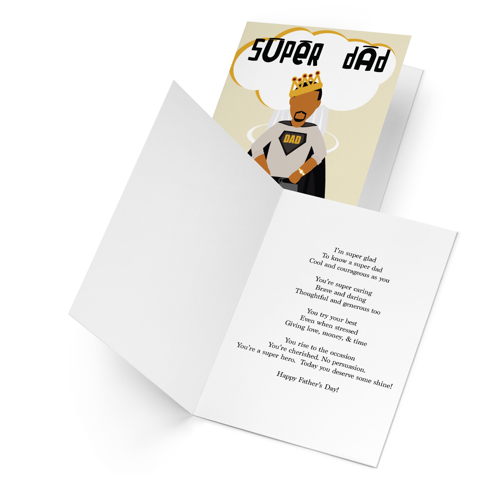 Super Dad - African American Father's Day Card | Black Dads! - Etsy