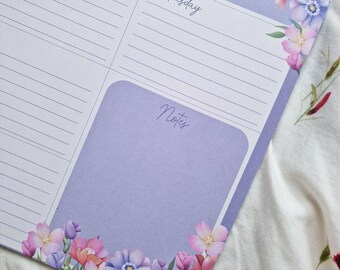 Wildflower Weekly Planner Pad