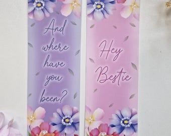 Bladwijzer aquarel wilde bloemen: bloemencitaat, uniek ontwerp