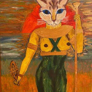 Bastet gebedskaart of print