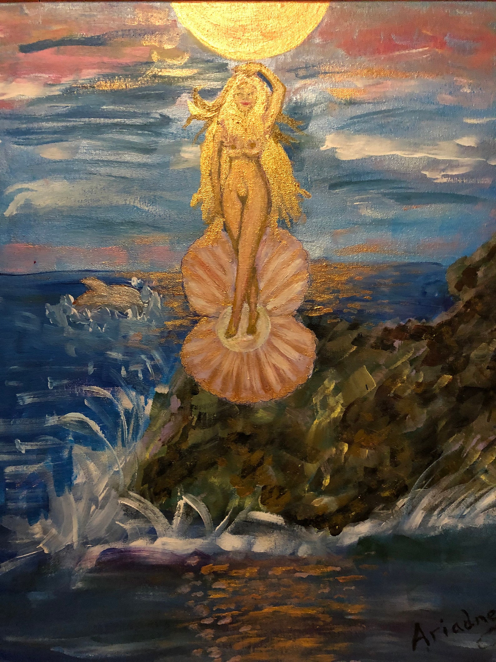 Aphrodite Born From the Foam Prayer Card or Print - Etsy