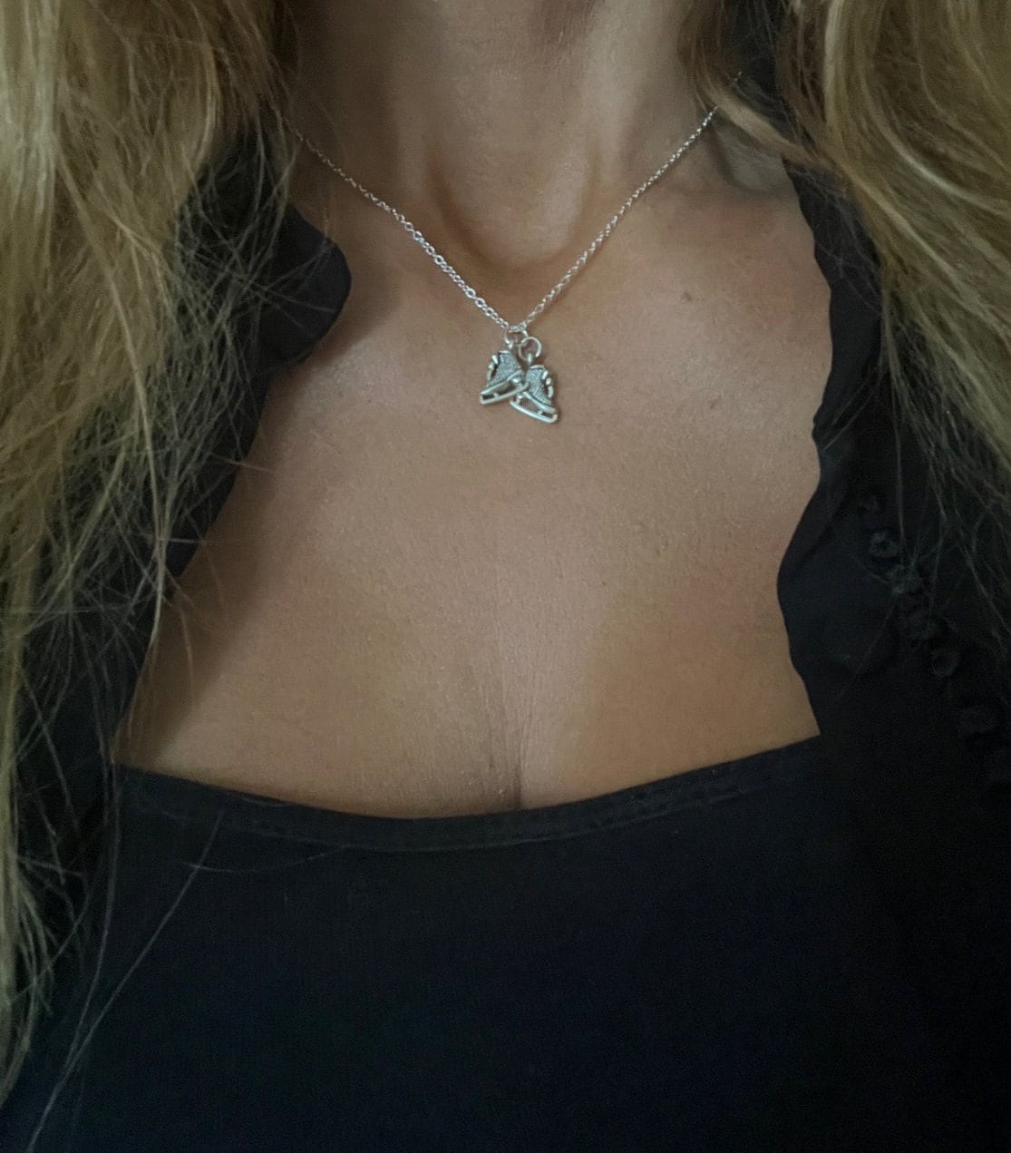 Collana Pattinaggio Su Ghiaccio LIKGREAT - Ciondolo A Forma Di Pattino, Acciaio Inox, Regalo Per Ragazze