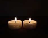 Porcelain Handmade Topsy Turvy 2020 2021 Tea Light Holders with 100 Vegan Wax Refills Letterbox Gift