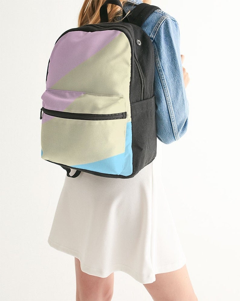 cream color backpack