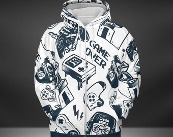 Game Over Premium Unisex Zip Hoodie