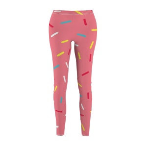 Pink Donut Sprinkles Women's Leggings