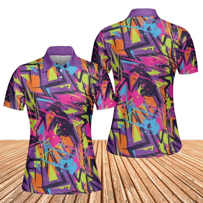 Discover Abstract Zigzag Women's Polo Shirt