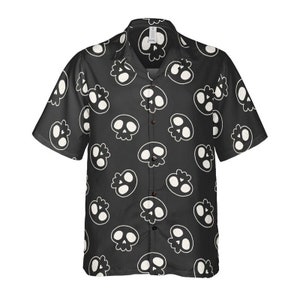 Skull Doodles Button Up Shirt