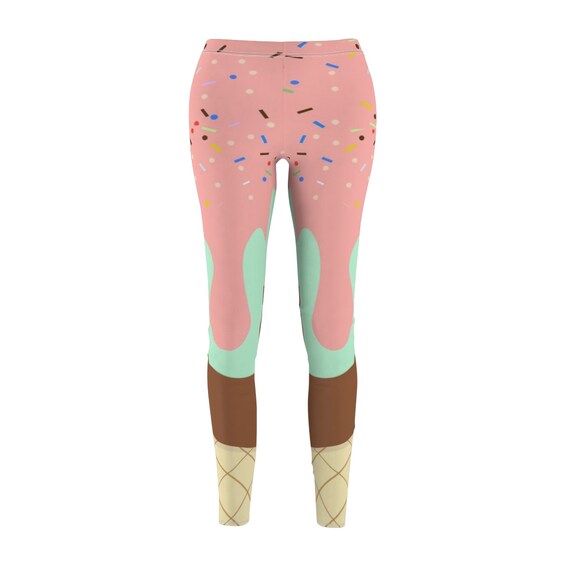 Three Layered Ice Cream Cone Womens Leggings 