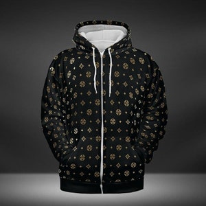 Louis Vuitton Grey Logo Black Luxury Unisex Premium Hoodie Luxury Brand  Outfit For Men Women in 2023