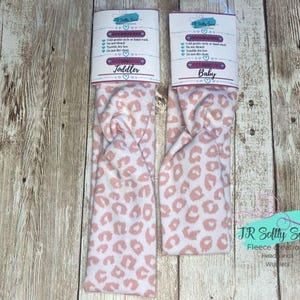 Handmade Knot Headbands | Soft & Stretchy | Sizes from Baby to Adult | Pink Leopard
