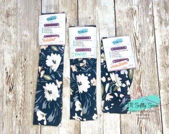 Handmade Knot Headbands | Soft & Stretchy | Sizes from Baby to Adult | Blue floral