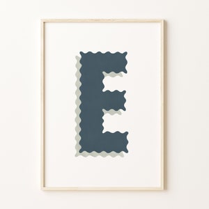 Colour Personalised Letter Initial Print A4 Giclée Wall Art Letter Nursery Decor image 3