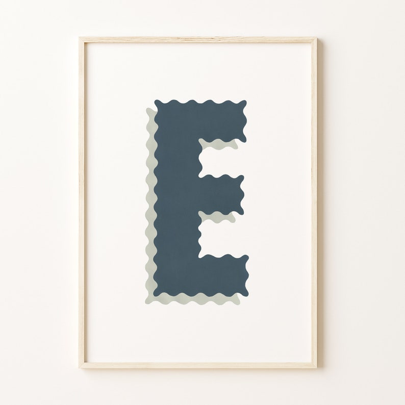 Colour Personalised Letter Initial Print A4 Giclée Wall Art Letter Nursery Decor image 3