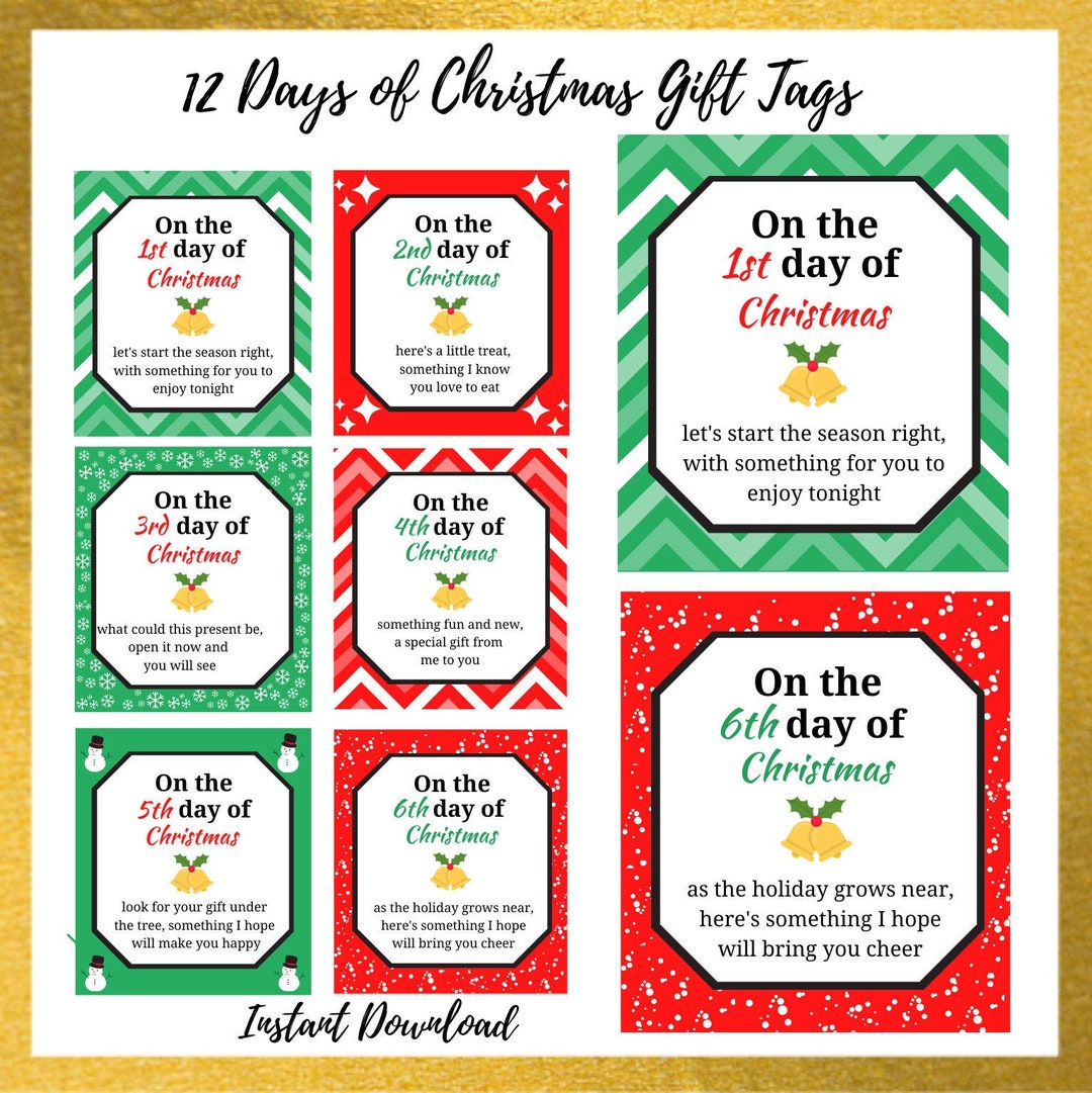 12-days-of-christmas-gift-tags-12-days-of-christmas-printable-12-day-of-christmas-teacher-friend-teacher-spouse-kids-gift-tags-etsy