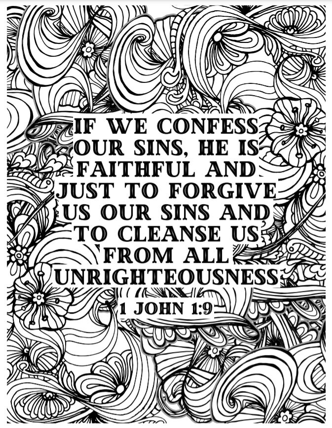 Páginas para colorear versículos bíblicos enormes páginas | Etsy