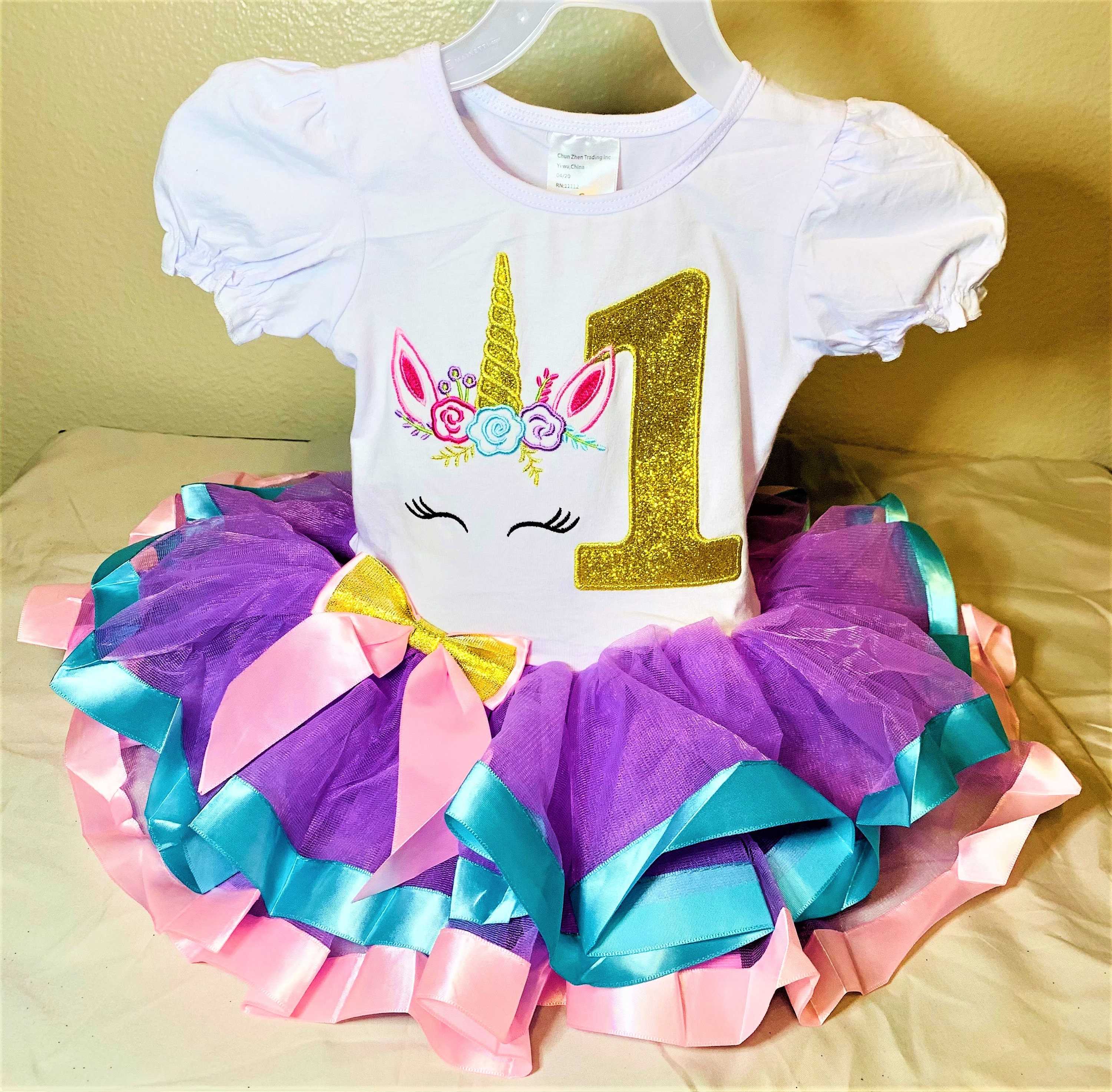 Unicorn 1st birthday dress cheap