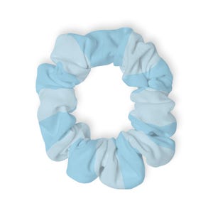 Sky Blue Striped Scrunchie - Cute Hair Accessory, Gifts for Her, Summer Style, Fashion Accessories, Everyday Use