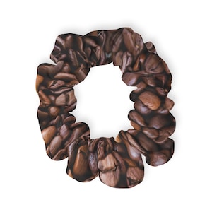 Coletero con forma de grano de café, accesorios para el cabello, regalos para amantes del café, cintas para el cabello de moda, accesorios ecológicos para el cabello, coletero bonito