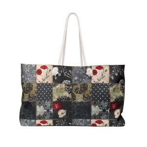 Vintage Floral Weekender Bag, Stylish Travel Tote, Perfect for Getaways, Beach Days, Gifts for Her, Boho Chic Travel Bag