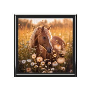 Equine Elegance Keepsake Box, Horse Lover Gift, Nature-inspired Storage, Animal Home Decor, Rustic Wedding Favor