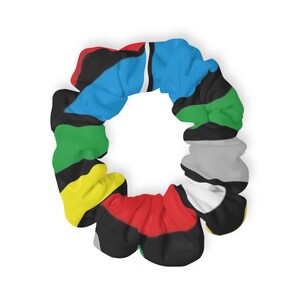 Colorful Bohemian Scrunchie, Vibrant Hair Accessory for Everyday Use, Gift for Her, Festival Hair Tie, Fashionable Hair Scrunchy